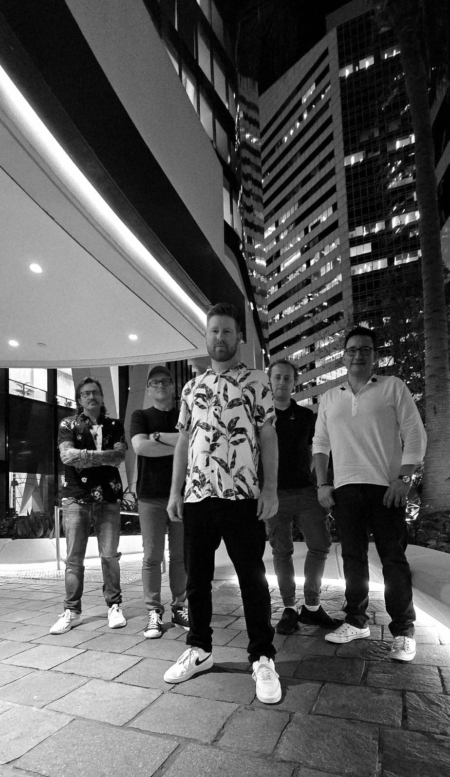What The Funk? band, black and white